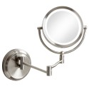 Dainolite MAGMIR Swing Arm Lighted Magnifier Mirror, Satin Chrome