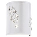 Dainolite RHI 2 Light Wall Sconce w/ Crystal Accents, Left H& Facing, Polished Chrome Finish