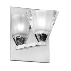 Dainolite V689 Wall Sconce, Polished Chrome Finish, Optical Crystal