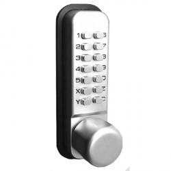 KABA Simplex LD450 Series Mechanical Pushbutton Door Knob Cipher Lock, Stainless Steel