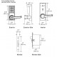 Kaba 814LR6C26 Mortise Lock w/ Lever, Combination Entry, Key Override, Passage