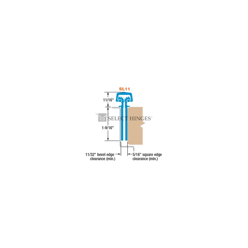 Select SL11 Concealed Geared Continuous Hinge