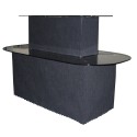 Dainolite GCT Display Table, Black Graphite, Black Glass