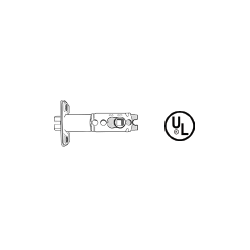 Cal-Royal ULLGEN-1 UL-Listed Adjustable Dead Latch W/ Round Corner Faceplate