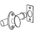 Cal-Royal DL402361 DL402361 US3 Door / Window Casement Security Latch Lock Bolt Projection: 1/2
