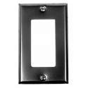 Acorn AW9BP Ground Fault Black Smooth Iron Wall Plate