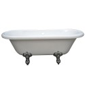 Kingston Brass VT7DS673023 Double Ended Acrylic Tub w/ Constantine Lion Feet & Centers Drillings
