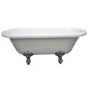 Kingston Brass VTDS673023H Double Ended Acrylic Tub w/ Constantine Lion Feet w/out Centers Drillings