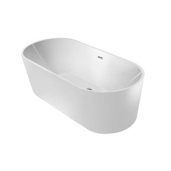 Kingston Brass VTDE603023 Aqua Eden 60" Contemporary Acrylic Freestanding Oval Tub