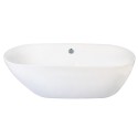 Kingston Brass VTDE713321 Aqua Eden 71" Contemporary Freestanding Acrylic Bathtub