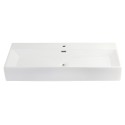 Kingston Brass EV3916 Fauceture Elongated 39" x 16" Rectangular White Vessel Sink