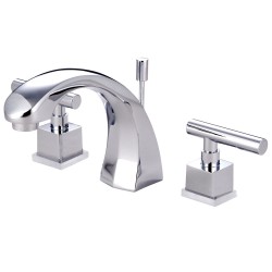 Kingston Brass KS498 Claremont Two Handle 8" to 16" Widespread Lavatory Faucet w/ Brass Pop-up