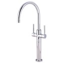 Kingston Brass KS8091DL Concord Two Handle Vessel Sink Faucet, Polished Chrome