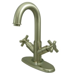 Kingston Brass KS845 Concord Two Handle 4" Centerset Lavatory Faucet w/ Push-Up & cross handles