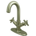 Kingston Brass KS845 Concord Two Handle 4" Centerset Lavatory Faucet w/ Push-Up & cross handles