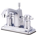 Kingston Brass KS864 Concord Two Handle 4" Centerset Lavatory Faucet w/ Brass Pop-up & cross handles