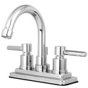 Kingston Brass KS8661DL Concord Two Handle 4" Centerset Lavatory Faucet w/ Brass Pop-up & lever handles