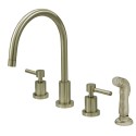 Kingston Brass KS8728 Concord Double Handle Widespread Kitchen Faucet w/ lever handles