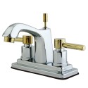 Kingston Brass KS8644DL Concord Two Handle Centerset Lavatory Faucet w/ Brass Pop-Up