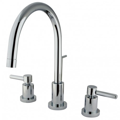 faucet widespread kingston brass handle lavatory chrome watersense drain sink bathroom lever handles concord octopart lowes