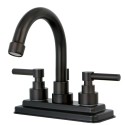 Kingston Brass KS8668EL Elinvar Two Handle 4" Centerset Lavatory Faucet w/ Brass Pop-up w/ lever handles