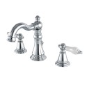Kingston Brass FSC197 English Classic Widespread Lavatory Faucet w/ porcelain lever handles