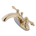 Kingston Brass KB764 Two Handle 4" Centerset Lavatory Faucet w/ Retail Pop-up w/ AL lever handles