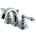 Kingston Brass KB911AL Two Handle 4" to 8" Mini Widespread Lavatory Faucet w/ Retail Pop-up