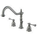 Kingston Brass KB797 Two Handle 8" to 14" Widespread Lavatory Faucet w/ Brass Pop-up