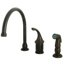 Kingston Brass KB3811GLSP Georgian Single Handle Kitchen Faucet w/ Non-Metallic Sprayer