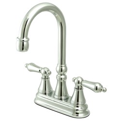 Kingston Brass KS249 Governor Two Handle 4" Centerset Bar Faucet w/ AL lever handles