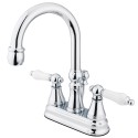 Kingston Brass KS2618PL Governor Two Handle 4" Centerset Lavatory Faucet w/ porcelain levers
