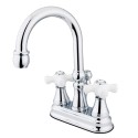 Kingston Brass KS261 Governor Two Handle 4" Centerset Lavatory Faucet w/ porcelain cross handles