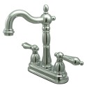 Kingston Brass KB1491AL Heritage Two Handle 4" Centerset Bar Faucet w/out Pop-Up Rod & AL lever handle