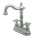 Kingston Brass KB1498AX Heritage Two Handle 4" Centerset Bar Faucet w/out Pop-Up Rod & cross handles
