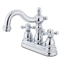 Kingston Brass KB160 Heritage Two Handle 4" Centerset Lavatory Faucet w/ Retail Pop-up & cross handles
