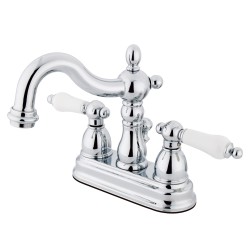 Kingston Brass KB160 Heritage Two Handle 4" Centerset Lavatory Faucet w/ Retail Pop-up & PL lever handles