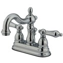 Kingston Brass KS1602AL Heritage Two Handle 4" Centerset Lavatory Faucet w/ Brass Pop-up