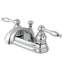 Kingston Brass GKB2602KL Water Saving Knight Centerset Lavatory Faucet w/ Lever Handles & Retail Pop-Up