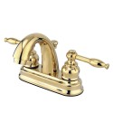 Kingston Brass KB5611KL Knight Two Handle 4" Centerset Lavatory Faucet w/ Retail Pop-up