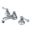 Kingston Brass KS446 Metropolitan Two Handle 8" to 16" Widespread Lavatory Faucet w/ Brass Pop-up & BL lever handles