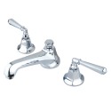 Kingston Brass KS446 Metropolitan Two Handle 8" to 16" Widespread Lavatory Faucet w/ Brass Pop-up & HL lever handles