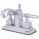 Kingston Brass KS8649QL Milano Two Handle 4" Centerset Lavatory Faucet w/ Brass Pop-up