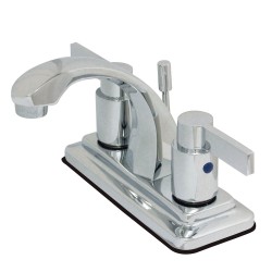 Kingston Brass KB4641NDL NuvoFusion Double Handle 4" Centerset Lavatory Faucet w/ Retail Pop-up