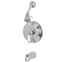Kingston Brass GKB363 Water Saving Restoration Tub & Shower Faucet w/ Porcelain Lever Handles