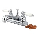 Kingston Brass GKB60 Water Saving Restoration Centerset Lavatory Faucet w/ Ceramic & Oak Handles