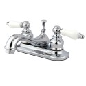Kingston Brass GKB602PL Water Saving Restoration Centerset Lavatory Faucet w/ Porcelain Lever Handles