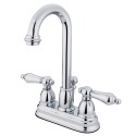 Kingston Brass KB361 Restoration Two Handle 4" Centerset Lavatory Faucet w/ Retail Pop-up w/ AL lever handles