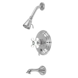 Kingston Brass KB363 Restoration Single Handle Tub & Shower Faucet w/ PX cross handles