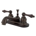 Kingston Brass KB60 Restoration Two Handle 4" Centerset Lavatory Faucet w/ Retail Pop-up & AL lever handles